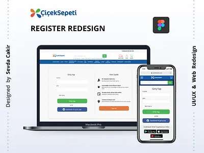 CicekSepeti - UI/UX & Web Register Redesign branding figma freelance designer register typography ui ux uxdesign web design web redesign website website design