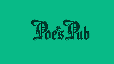 Poe's Pub branding design logo