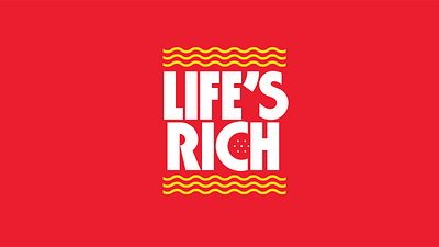 Ritz "Life's Rich" branding design logo