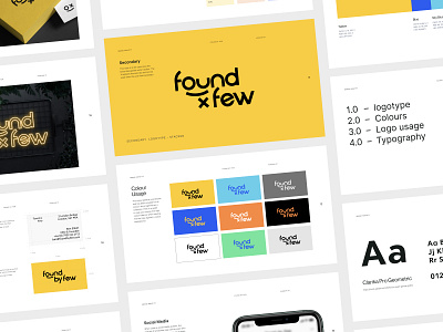 Found by Few - Brand Book brand guide brand guide identity branding guidelines identity branding identity design logo logomark logotypedesign