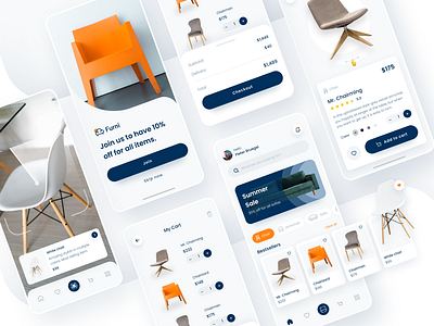 Interactive e-commerce app for furniture store angry nerds app design design ecommerce furniture app mobile app mobile app design mobile ui ui ux