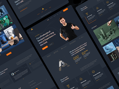 Portfo: Portfolio Landing Page UI Version! clean concept creative cv dark freelancer minimal personal portfolio portfolio portfolio design portfolio website resume simple trandy 2021 ui ui design uiux design ux ux design visual design