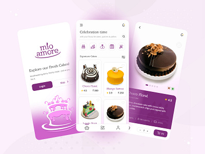 Online Cake Shop App app bakery cake shop cakes delivery design desserts ecommerce ios app marketplace mobile app online shop online shopping order order food shopping ui ux