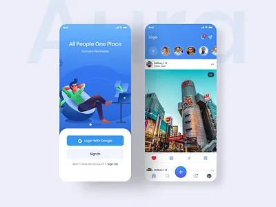 Social Media App android design figma illustration ios ui ux web wireframe