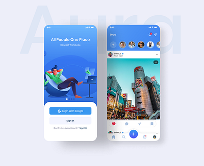 Social Media App app colorful dashboard design finance illustration ios ui ux web