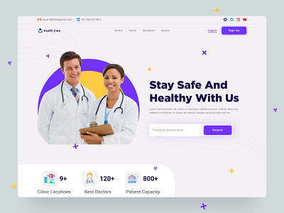 Medical Web and UI Exploration || 2021 clean ui doctor doctor appointment header design hospital landingpage medical minimal simple ui uidesign uidesigner uiux uxdesign web webdesign