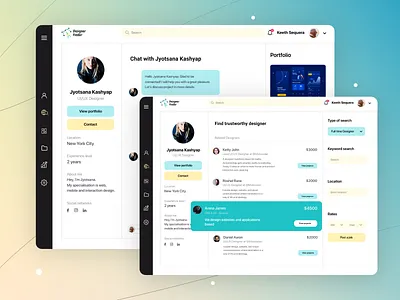 Dashboard - Find Online Designer Concept design designer ui ui design ux design vector