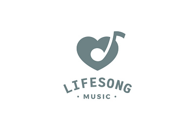 Life Song branding business business logo craft craftwork custom design display hart headfonts illustration life lifesong logo media music song type typeface vector