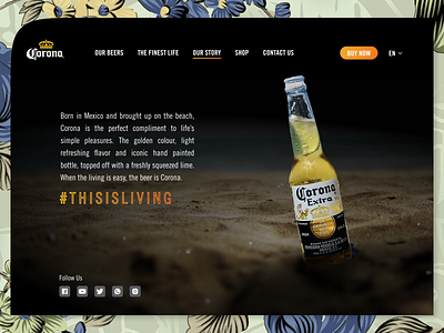 Corona Beer design minimal ui ux web website website concept website design