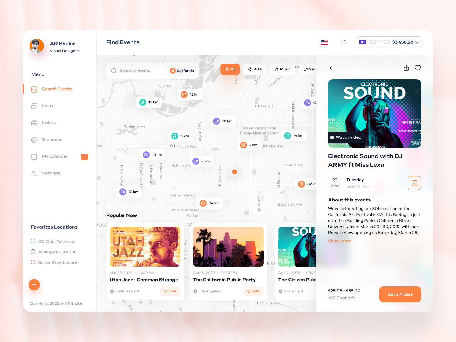 Event dashboard UI Concept by Mike Taylor for Orizon: UI/UX Design ...