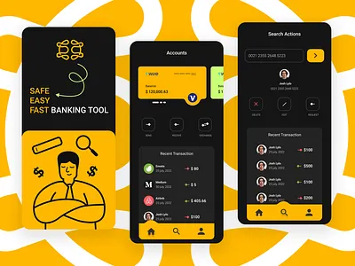 Banking App UI app banking banking app crypto design graphicdesign minimal ui ux