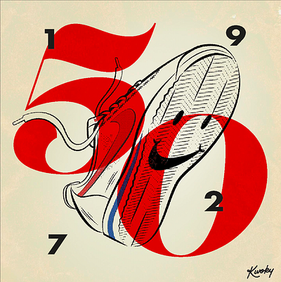 Nike 50 Years Cortez cortez design graphic design illustration nike shoes sneaker sneakerart vector