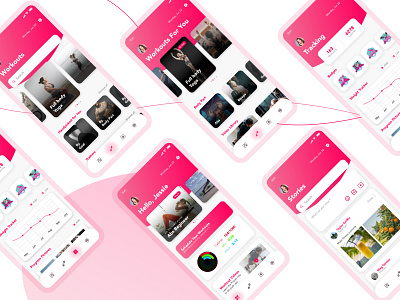 Fitness App exercise app fitness app fitnessui mobile app design ui