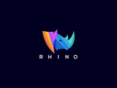 Rhino Logo 3d angry rhino animal animation big rhino bighorn branding colorfull rhino graphic design illustration logo motion graphics rhino rhino horn rhino logo rhino strong rhinos strong strong rhino ui