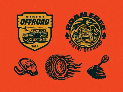 Jeep Illustrations adventure badge branding design illustration jeep sticker vector