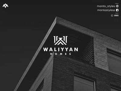 Waliyyan Homes app branding design icon illustration letter logo logodesign logomaker minimal typography ui ux vector