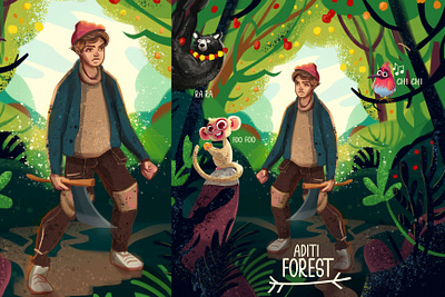 forest cover character forest illustration art illustrations