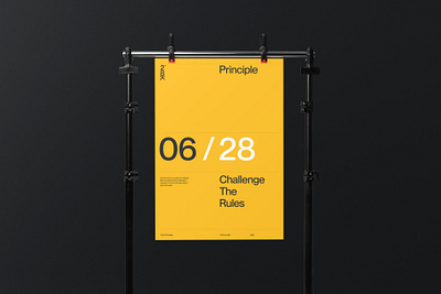 28K Principle Poster branding design logo poster typography yellow