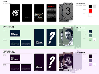 Fight Club (revisited) collage colors palette mobile ui ui ui design ux