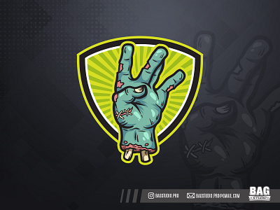 West Coast Zombie Hand cartoon gesture hand illustration logo vector westcoast zombie