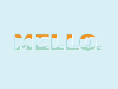 Mello design logo typography vector