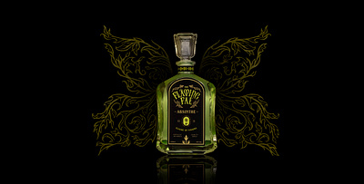 Flaming Fae Absinthe Label Design alcohol branding design handlettering label label design lettering logo design packaging typography