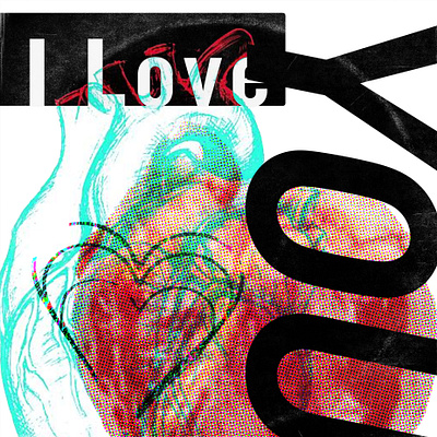 I Love You david carson design illustration love randomness type type exploration typography