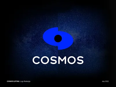 Cosmos (Atom) Logo Redesign atom bitcoin blockchain cletter cosmos galaxy logo logodesign mark minimalistic negativespace nft rebrand redesign symbol token visual identity