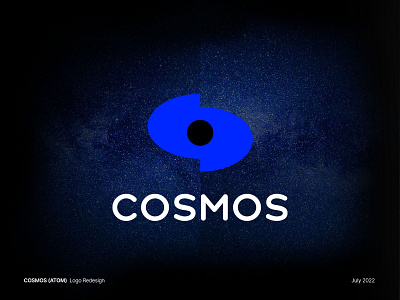 Cosmos (Atom) Logo Redesign atom bitcoin blockchain cletter cosmos galaxy logo logodesign mark minimalistic negativespace nft rebrand redesign symbol token visual identity