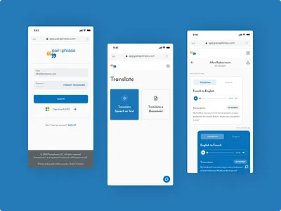 Pairaphrase Mobile - Overview agency app app design design mobile mobile app mobile design mobile ui mobile ux