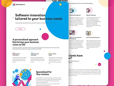 Techware Lab - Landing Page branding corporate rebranding design landing page landing page design landingpages uiuxdesign web design website design