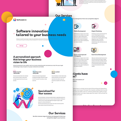 Techware Lab - Landing Page branding corporate rebranding design landing page landing page design landingpages uiuxdesign web design website design