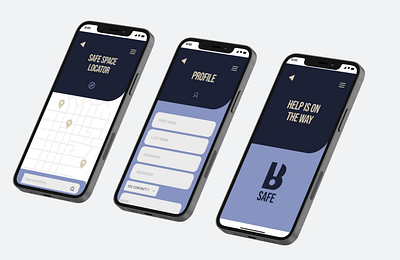 B-Safe | Interactive App Design Mockup app branding design icon illustration logo minimal