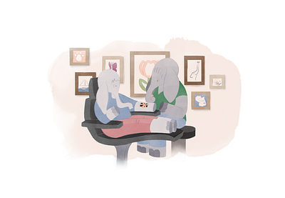 One Tattoo Please character design illustration photoshop