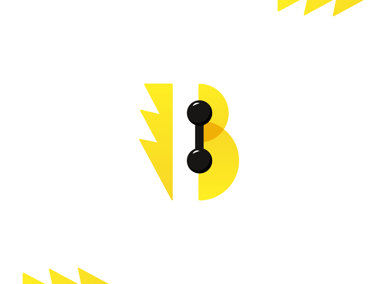 Bolt / Fitness Center brand branding color colors design energy fit fitness fitness logo gym health logo mark mexico monogram weights