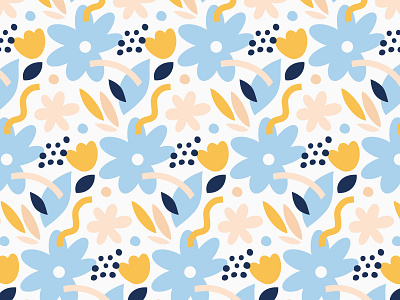 Flower Pattern abstract botanical botanical art colorful cute digital art floral flowers nature nature art pattern shape