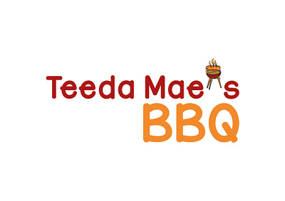 Teeda Mae s BBQ design logo vector