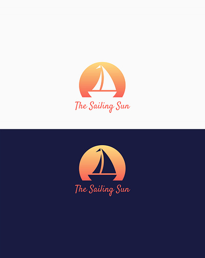 [Logo] The Sailing Sun 2d 2d art artwork design illustration logo logo design logotype negative negative space negative space logo typeface vector art vector illustration