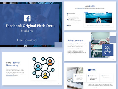 Facebook pitch Deck Redesign business design facebook facebook cover facebook pitch free strtup pitch deck pitch deck design pitch design powerpoint presentation redesign pitch