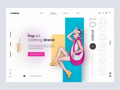 Modapop brand design brand identity branding design clean ui designideas ecommerce landing page landing page design modern design popart popartfashion popartfashionwebdesign shopify storefront uiux design uiux designer unique design web design webdesignideas webdesigninspiration