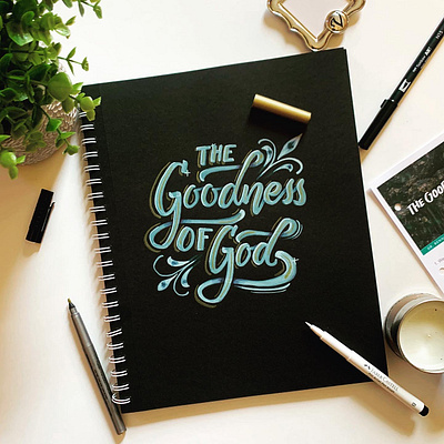 The Goodness brushpen brushtype calligraphy custom type darold pinnock dpcreates hand lettering handlettering handmade lettering script type typography