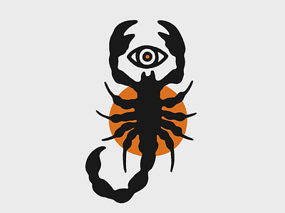 Cosmic Scorpion cosmic eye icon scorpion sun texas third eye thirtylogos