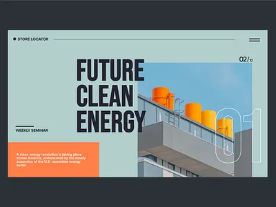 Future clean energy- Web UI exploration design flat layout logo typography ui vector web webdesign wordpress