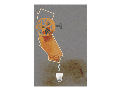 California Water Crisis illustration vector