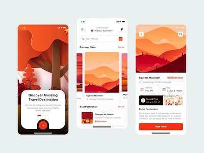 Intravel - Travel Mobile App adventure agency animation app booking clean creativemarket explore mobile product real estate tourism travel travel app traveler trip ui ui kit ui8 vacation