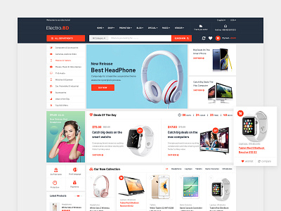 #2 Electro.BD - Electronics eCommerce PSD Template clean deals ecommerce electronic fashion furniture layout builder mega menu multi purpose opencart page builder