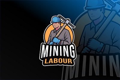 Mining Labour Logo Template service ui