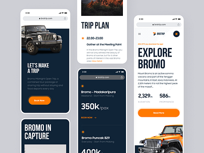 Brotrip - Responsive Design agency bromo browser explore gallery landing page mobile mobile view plan price responsive travel trip trip plan web responsive