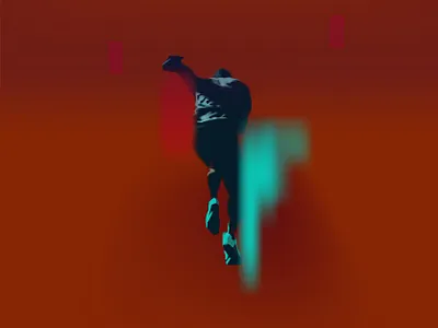 begun athlete branding illustration light logo neon neon light realistic runner shoes sneakers speed sport start vector