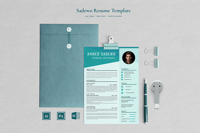 Professional Resume Sadewo digitalart print resume template